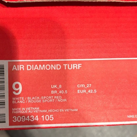 Nike Air Diamond Turf 49ers 2017 Mens 9 Women’s 10.5 Deion Prime Time Sanders - Picture 9 of 9